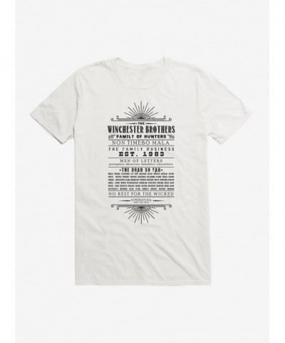 Low Price Supernatural The Winchester Brothers T-Shirt $5.74 T-Shirts