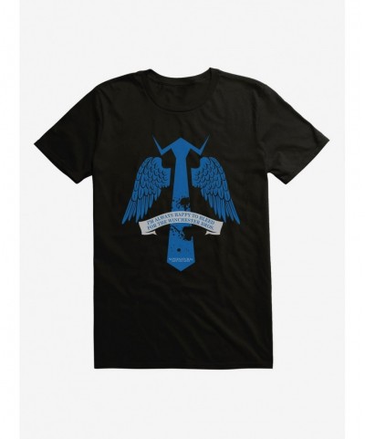 Discount Sale Supernatural Castiel Tie T-Shirt $7.65 T-Shirts