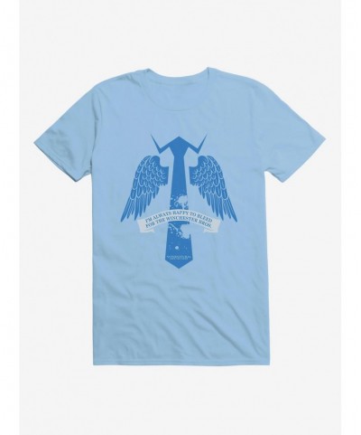 Discount Sale Supernatural Castiel Tie T-Shirt $7.65 T-Shirts