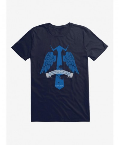 Discount Sale Supernatural Castiel Tie T-Shirt $7.65 T-Shirts