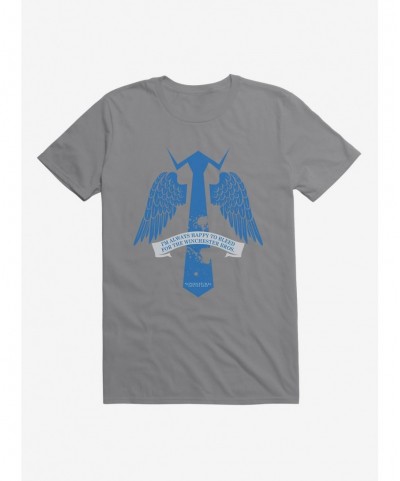 Discount Sale Supernatural Castiel Tie T-Shirt $7.65 T-Shirts