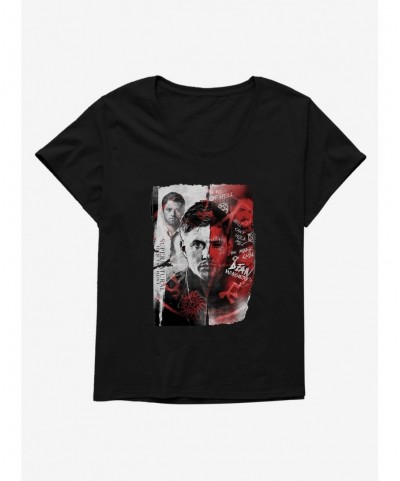 Pre-sale Supernatural Dean Winchester Split Girls T-Shirt Plus Size $9.94 T-Shirts