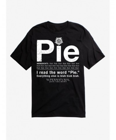 Flash Deal Supernatural Pie T-Shirt $6.69 T-Shirts