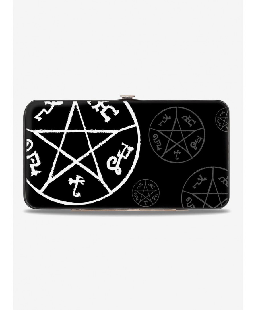 Festival Price Supernatural Devils Trap Symbol Scattered Hinged Wallet $7.11 Wallets