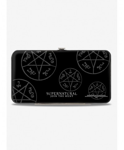 Festival Price Supernatural Devils Trap Symbol Scattered Hinged Wallet $7.11 Wallets