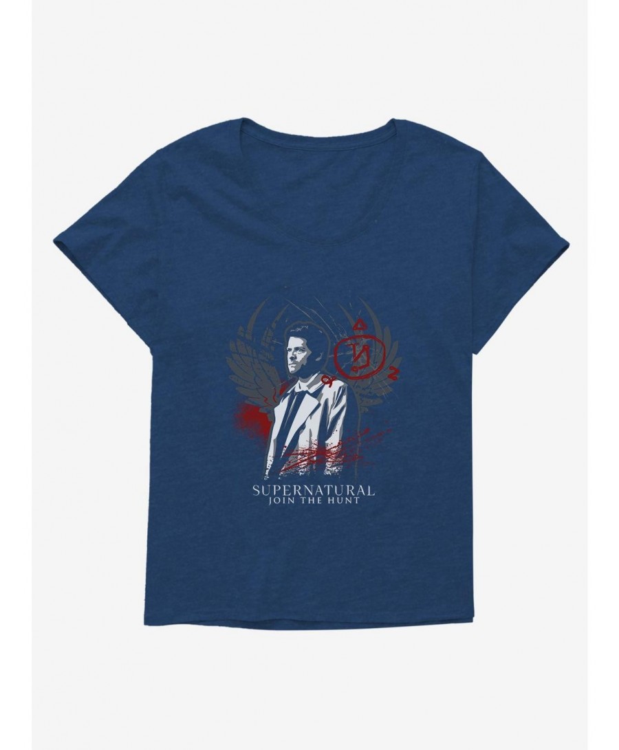 Limited-time Offer Supernatural Castiel Join The Hunt Girls T-Shirt Plus Size $9.71 T-Shirts