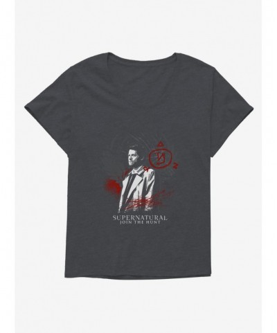 Limited-time Offer Supernatural Castiel Join The Hunt Girls T-Shirt Plus Size $9.71 T-Shirts