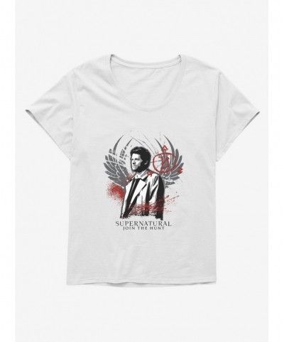 Limited-time Offer Supernatural Castiel Join The Hunt Girls T-Shirt Plus Size $9.71 T-Shirts