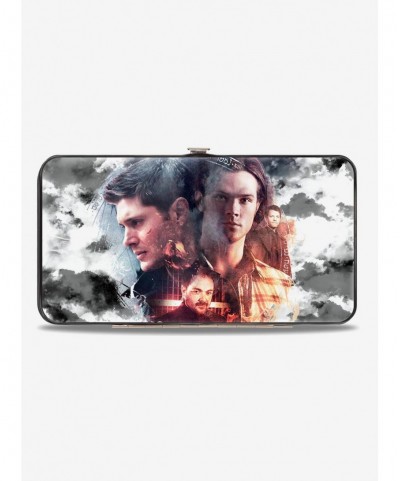 Pre-sale Supernatural Four Character Collage Logo Clouds Hinged Wallet $7.94 Wallets