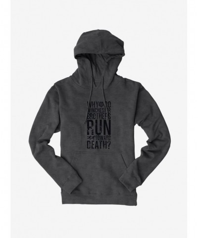 Limited-time Offer Supernatural Run Toward Death Hoodie $16.16 Hoodies