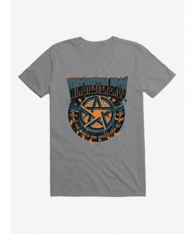 Pre-sale Supernatural Winchester Brothers Logo T-Shirt $8.60 T-Shirts