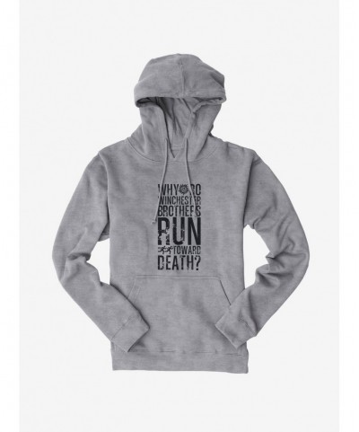 Limited-time Offer Supernatural Run Toward Death Hoodie $16.16 Hoodies