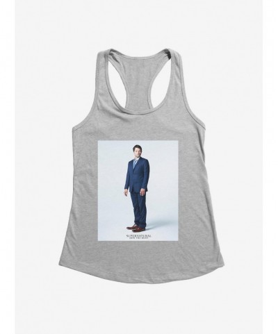 Seasonal Sale Supernatural Castiel Suited Up Girls Tank $6.57 Tanks