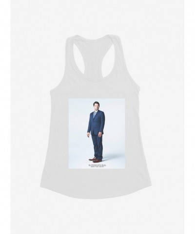 Seasonal Sale Supernatural Castiel Suited Up Girls Tank $6.57 Tanks