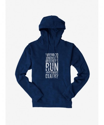 Limited-time Offer Supernatural Run Toward Death Hoodie $16.16 Hoodies