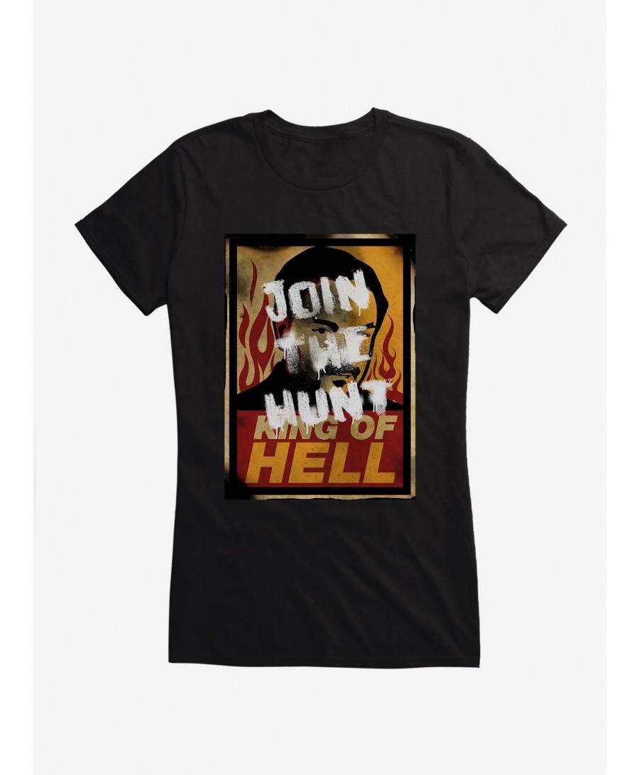 Clearance Supernatural Crowley Join The Hunt Girls T-Shirt $8.96 T-Shirts