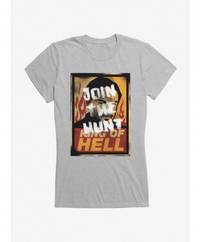 Clearance Supernatural Crowley Join The Hunt Girls T-Shirt $8.96 T-Shirts