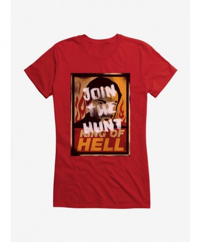 Clearance Supernatural Crowley Join The Hunt Girls T-Shirt $8.96 T-Shirts