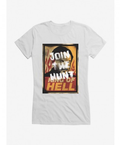 Clearance Supernatural Crowley Join The Hunt Girls T-Shirt $8.96 T-Shirts