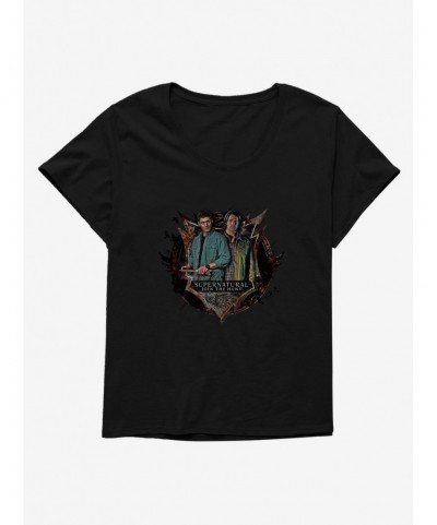 Clearance Supernatural Dean & Sam Girls T-Shirt Plus Size $9.48 T-Shirts