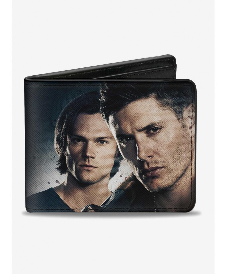 Discount Supernatural Winchester Brothers Close Up Logo Bi-fold Wallet $8.32 Wallets