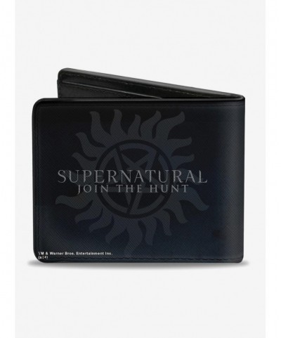 Discount Supernatural Winchester Brothers Close Up Logo Bi-fold Wallet $8.32 Wallets