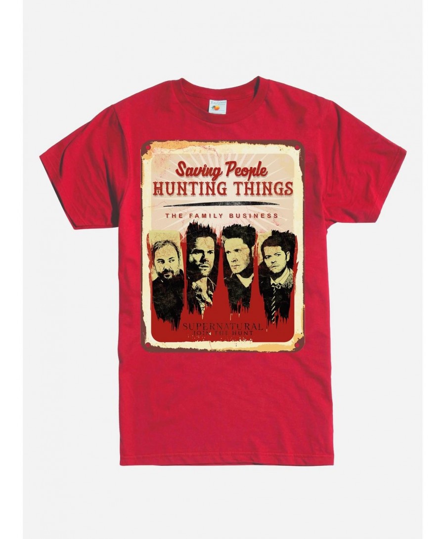 Hot Sale Supernatural The Family Business T-Shirt $9.18 T-Shirts