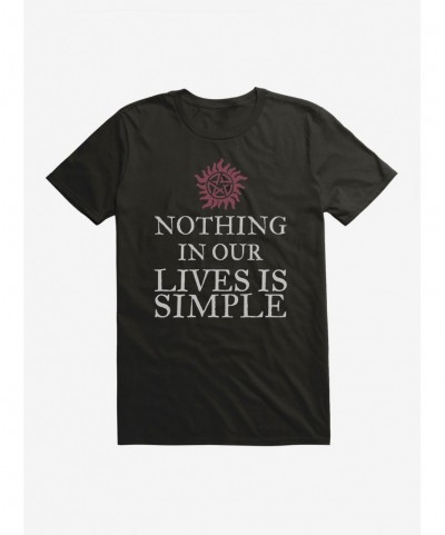 Wholesale Supernatural Nothing In Our Lives Is Simple T-Shirt $8.22 T-Shirts