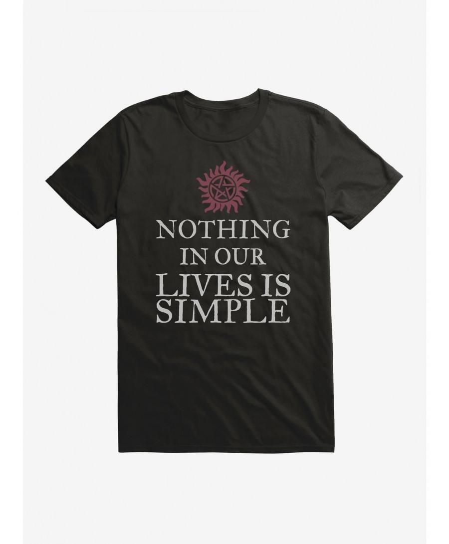 Wholesale Supernatural Nothing In Our Lives Is Simple T-Shirt $8.22 T-Shirts