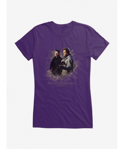 Hot Sale Supernatural Sam and Dean Gun Girls T-Shirt $7.57 T-Shirts