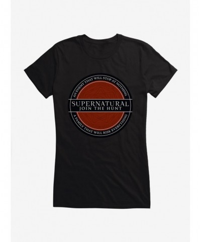 Limited-time Offer Supernatural Family Emblem Girls T-Shirt $9.56 T-Shirts