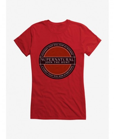 Limited-time Offer Supernatural Family Emblem Girls T-Shirt $9.56 T-Shirts