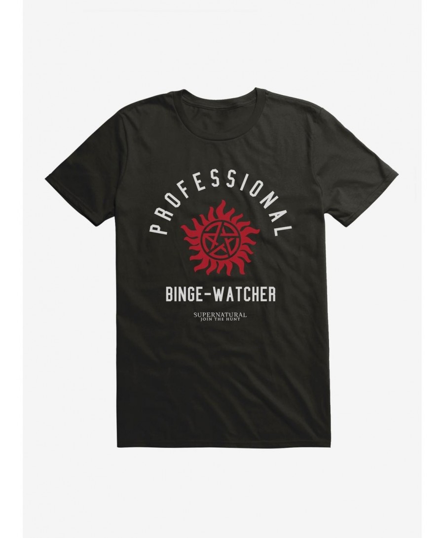 Limited Time Special Supernatural Professional Binge-Watcher T-Shirt $6.69 T-Shirts