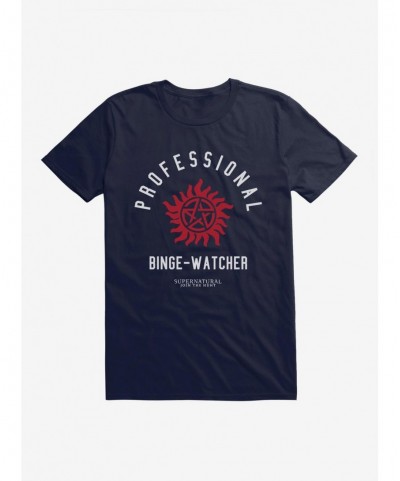 Limited Time Special Supernatural Professional Binge-Watcher T-Shirt $6.69 T-Shirts