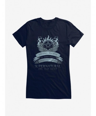 Huge Discount Supernatural Join The Hunt Girl's T-Shirt $8.37 T-Shirts