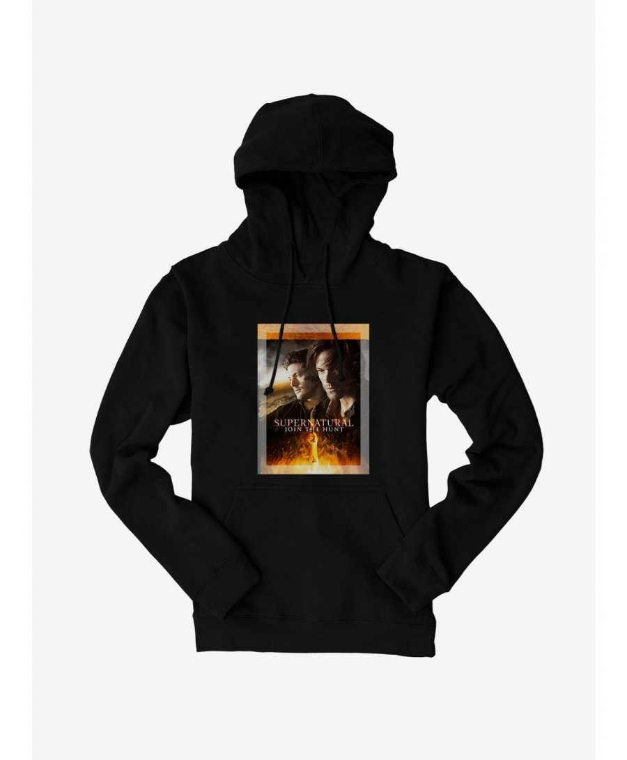 Hot Sale Supernatural Join The Hunt Walk Flames Hoodie $15.09 Hoodies