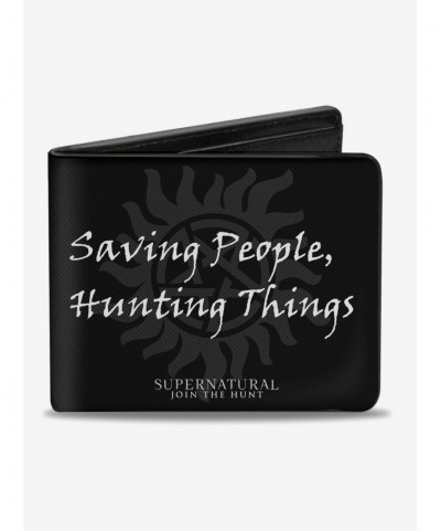 Low Price Supernatural Saving People Hunting Things Logo Bi-fold Wallet $8.88 Wallets