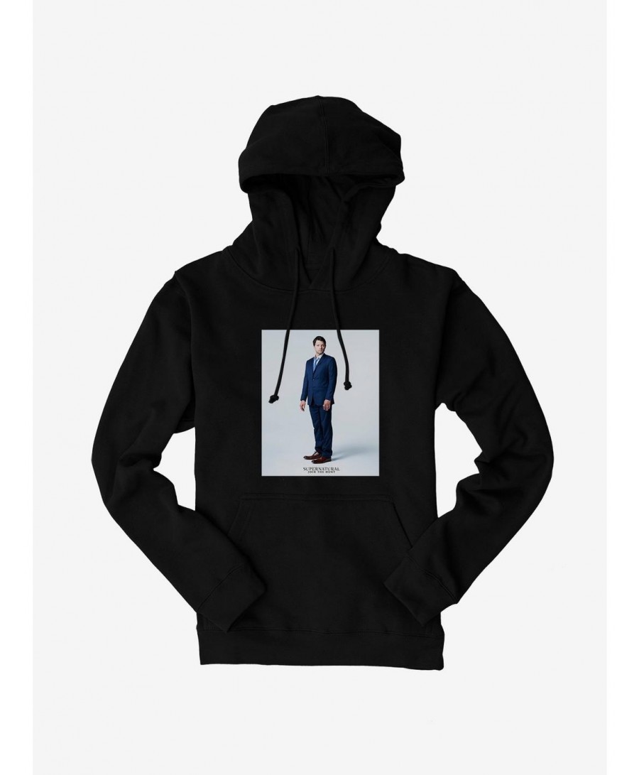 Sale Item Supernatural Castiel Suited Up Hoodie $16.52 Hoodies