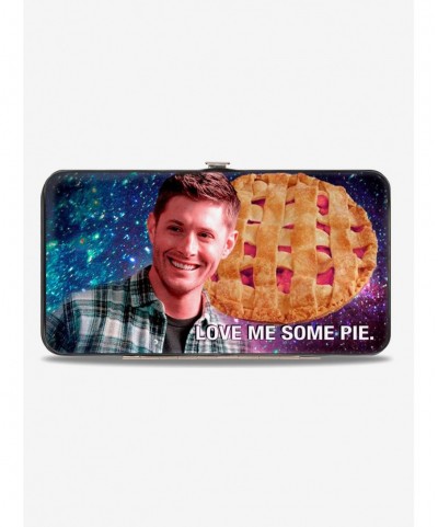 Hot Sale Supernatural Dean Smiling Pie Galaxy Hinged Wallet $9.82 Wallets