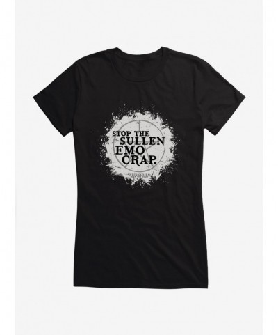 Hot Sale Supernatural Sullen Emo Crap Girls T-Shirt $6.97 T-Shirts