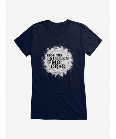 Hot Sale Supernatural Sullen Emo Crap Girls T-Shirt $6.97 T-Shirts