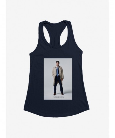 Seasonal Sale Supernatural Castiel Model Pose Girls Tank $6.18 Tanks