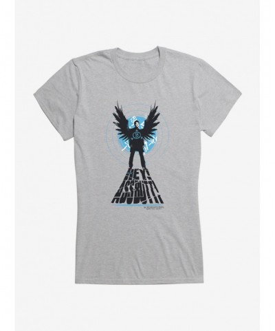 High Quality Supernatural Castiel Entrance Girls T-Shirt $8.96 T-Shirts