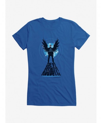 High Quality Supernatural Castiel Entrance Girls T-Shirt $8.96 T-Shirts