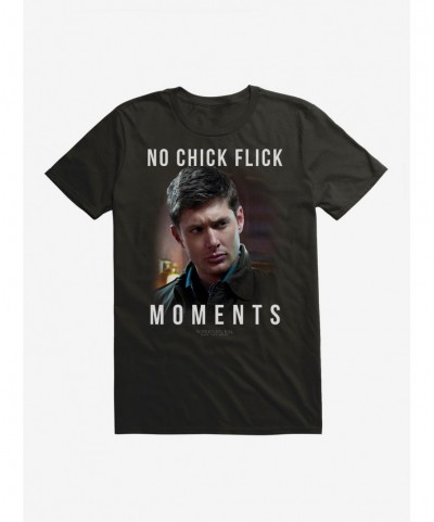 Flash Sale Supernatural No Chick Flick Moments T-Shirt $8.60 T-Shirts