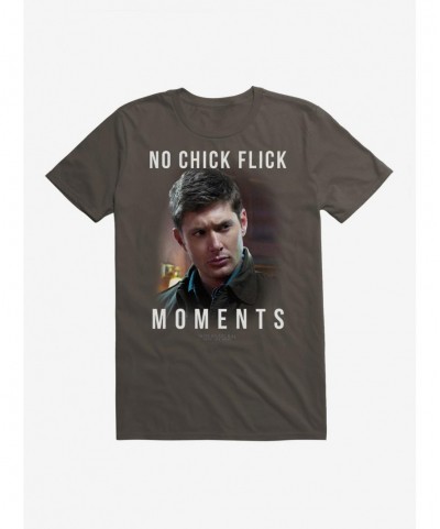 Flash Sale Supernatural No Chick Flick Moments T-Shirt $8.60 T-Shirts