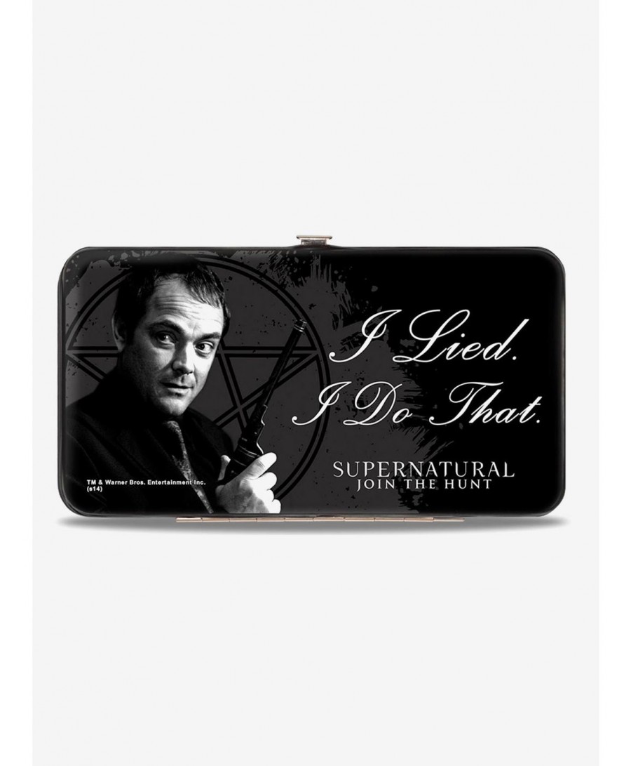 Big Sale Supernatural Crowley I Lied I Do That Pentagram Hinged Wallet $10.45 Wallets