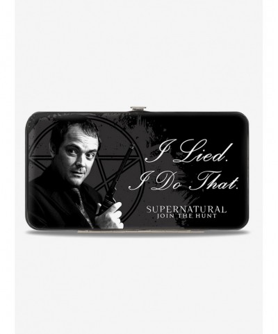 Big Sale Supernatural Crowley I Lied I Do That Pentagram Hinged Wallet $10.45 Wallets