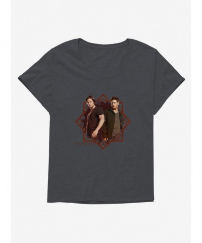 Hot Selling Supernatural Sam And Dean Girls T-Shirt Plus Size $10.64 T-Shirts