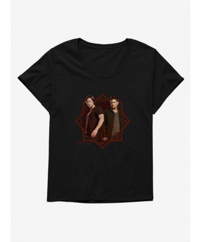 Hot Selling Supernatural Sam And Dean Girls T-Shirt Plus Size $10.64 T-Shirts